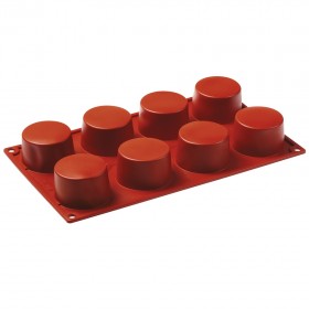 Flexible silicone mold - 8 cylinder