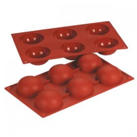 Flexible silicone mold Bake Flex - 6 half-spheres