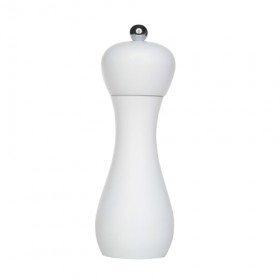 Salt mill 18cm white plastic