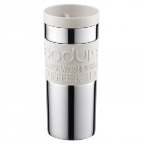 Travel mug double wall stainless steel 11.8oz / 35cl white creme - Singly sold