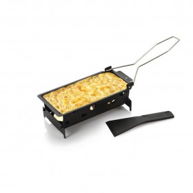 Stainless steel cheese raclette grill - black