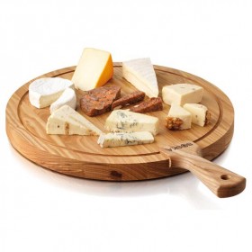 Round oakwood cheese board ⌀40cm/15,7cm - size L 