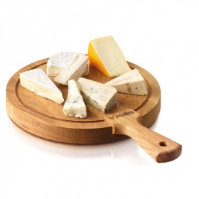 Round oakwood cheese board Ø29,7 cm/11,7" - Size M