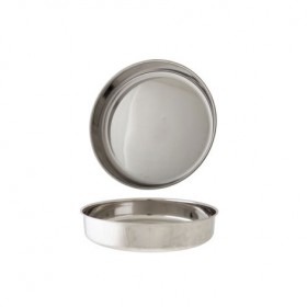 Round stainless steel bar tray 12" / 30 cm