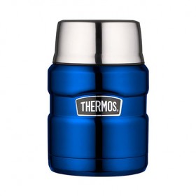 Stainless steel insulated food flask 47cl / 16oz blue