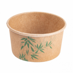Icecream tubs 5oz / 160 ml green leaves patterns - Set of 2000