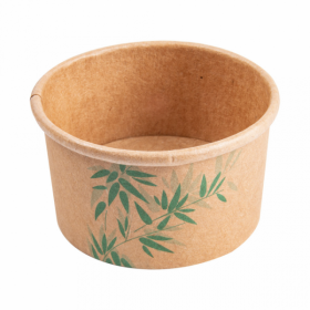 Icecream tubs 2oz / 70ml green leaves patterns - Set of 2000