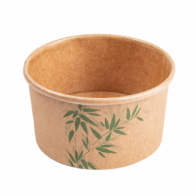Icecream tubs 3oz / 90ml green leaves patterns - Set of 2000