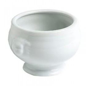 Porcelain soup bowl white 18.6oz / 55 cl Tête de lion - Set of 4
