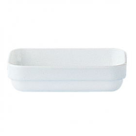 White rectangular dish 5.5 x 3.9" / 14 x 9cm