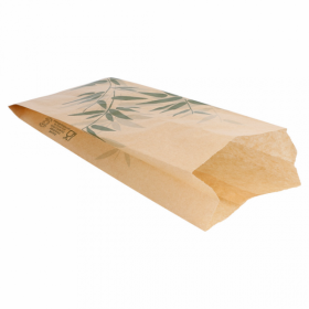 Sandwich anti-grease parchment wrapper 4x2x9" (9x4x22cm) green leaves patterns - Set of 500