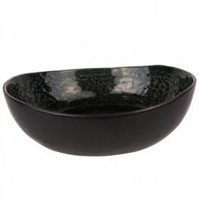 Salad bowl black and green 8" / 21cm - Singly sold
