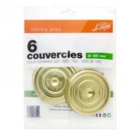 Set of 6 4" / 100mm terrine jar lids