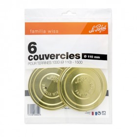 Set of 6 4" / 110mm terrine jar lids