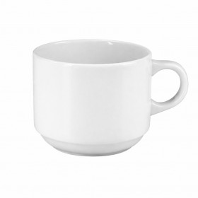 Porcelain breakfast cup 10oz / 30cl white - Set of 12