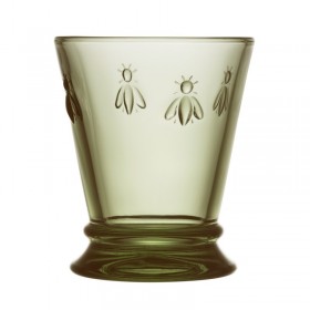 Olive green Bee water goblet 8.8oz / 26cl - Set of 6