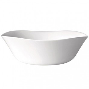 White glass square salad bowl 10" / 25 cm - parma - bormioli rocco
