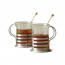 Tea glass 7.4oz / 22cl with stainless steel handle - Balance - Leonardo
