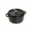 Round cast iron cocotte 12" / 30 cm - black - Fundamentals - Staub
