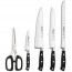 Set of one block, 4 knives and 1 pair of scissors for kitchen Clasica