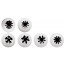 Lot de 6 douilles pâtissières "Fleurs" - Inox