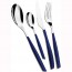 24 pieces midnight blue cutlery set in stainless steel 18/10 - 2.5mm - Glamour - Bugatti