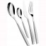 24 pieces ash grey cutlery set in stainless steel 18/10 - 2.5mm - Glamour - Bugatti