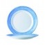 Round dinner plate white/blue 5.9" / 15.5cm - Brush blue - Arcoroc
