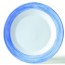 Soup plate white and blue 9" / 23cm - Brush blue - Arcoroc