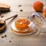 Transparent mechanical glass butter dish with lid  - La Rochère