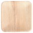 Disposable square areca plate natural color 18x1.5 cm / 7 x 0.3" - Set of 25 - Eco - AZ boutique 