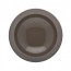 Sandstone round hollow plate 8" / 20cm dark grey - singly sold - Bahia - Guy Degrenne