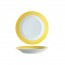 Soup plate yellow/white 8.7" / 22.5cm - Brush Jaune - Arcoroc