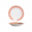 Round soup plate white/orange 8.7" / 22.5cm - Brush Orange - Arcoroc