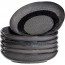Round ceramic hollow plate 8" / 20,7cm grey - Matera - Leonardo