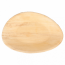 Disposable oval areca plate natural color 26x16x2.5 cm / 10.2 x 6.2 x 0.7" - Set of 25 