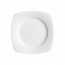 Porcelain flat square plate 6" / 15cm white refined straight lines pattern - Ginseng - Chef & Sommelier