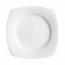 Porcelain flat square plate 10" / 25.5cm white refined straight lines pattern - Ginseng - Chef & Sommelier