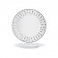 Porcelain round flat plate 11" / 28.5cm with black square patterns - Satinique Black - Chef & Sommelier