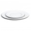 Porcelain round flat plate 11" / 28cm white - Set of 3 - Sancerre