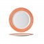 Round dinner plate white/orange 9.1" / 23.5cm - Brush Orange - Arcoroc