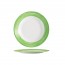 Round dinner plate white/green 9.1" / 23.5cm - Brush Vert - Arcoroc