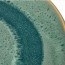 Round ceramic dinner plate 8.7" / 22,5cm green Matera