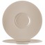 Porcelain taupe round and flat plate 12" / 31cm - Moon - Chef & Sommelier