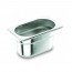 Stainless steel gastronorm container GN 1/3 17.6x 32.5 x 2cm/6.6" x 12.6" x 1.5" - Lacor