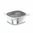 Stainless steel 18/10 gastronorm container GN 1/4 26.5x 16.2 x 10cm/10.2" x 6.3" x 4"  - Lacor
