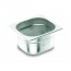 Stainless steel gastronorm container GN 1/6 17.6x 16.2 x 15cm/6.6" x 6.3" x6" - Lacor