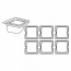 Polycarbonate gastronorm container GN 1/6 17.6 x 16.2 x 15cm / 7x6x6" - AZ Boutique