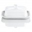 Large butter tray with cover 7"x4" (18.2x11.6cm) European style - Pillivuyt