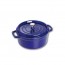 Round cast iron cocotte 10.2" / 26 cm - intense blue - Fundamentals - Staub